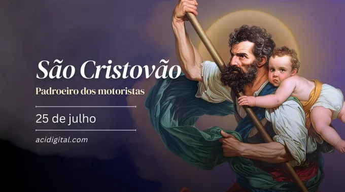 Seu nome em grego era “Christophoros” e significa “o portador de Cristo”. Desde o século IV, foi representado com o menino Jesus sobre seus ombros e levando um cajado com folhas.